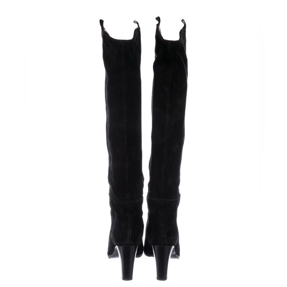 Isabel Marant Suede Gaucho Knee-High Pullover Boots Black 37 GUC - Picture 3 of 10